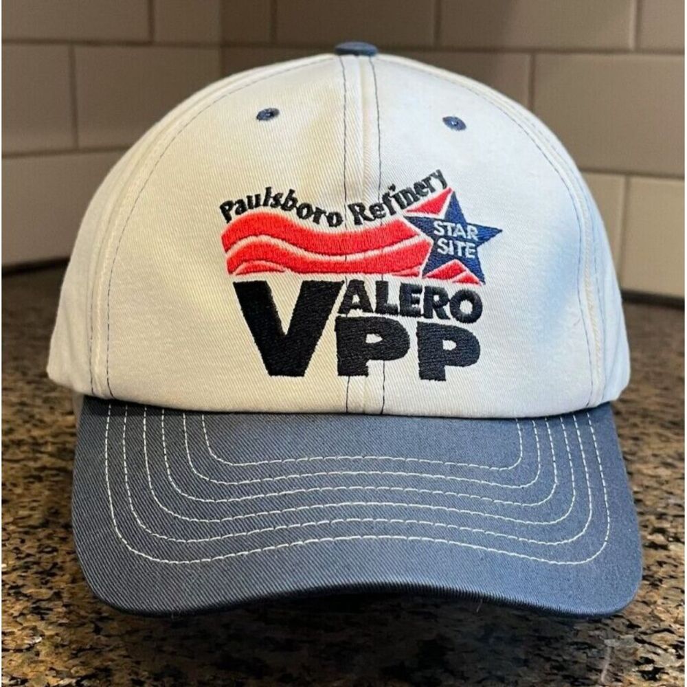 Vtg Valero Paulsboro Refinery Star Site Hat Cap‎ Strap Back Made in USA